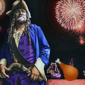 Capitan Hook cena de Pollo - Show Pirata PROMO 2X1