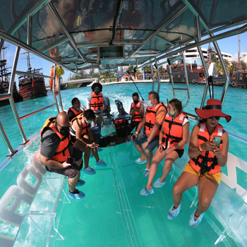 Lancha de CRISTAL o Barco TRANSPARENTE ¡NUEVO TOUR EN CANCUN ZONA HOTELERA! #CLEARBOAT